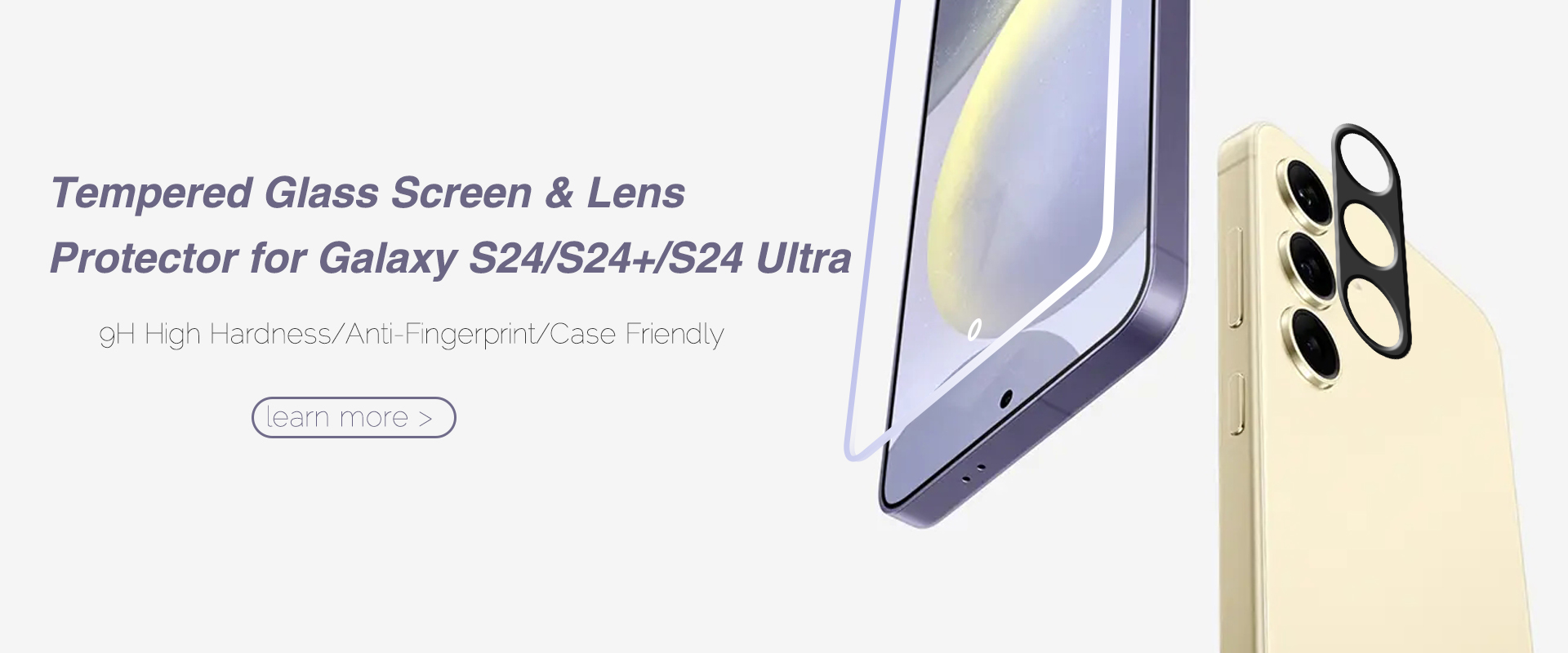 HD Tempered Glass Camera Lens Protector for Samsung Galaxy S24 Ultra - HD  Accessory